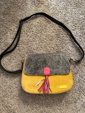 Soruka One-of-a-Kind Recycled Leather & Hair-on-Hide Crossbody
Bag